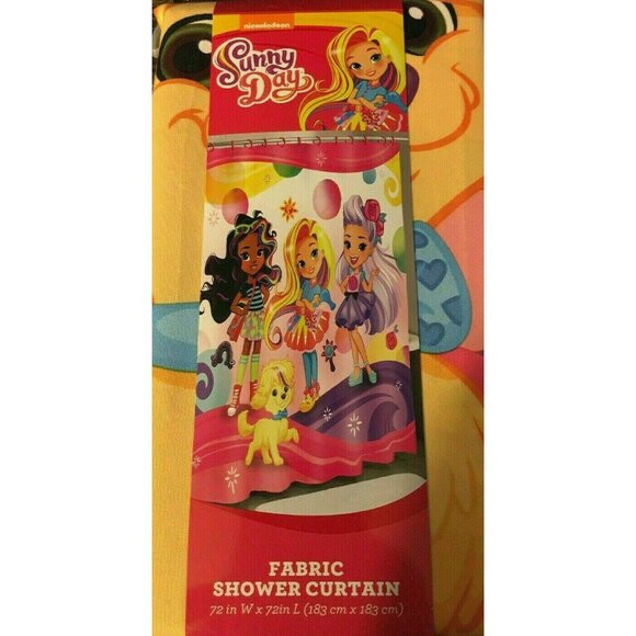 Sunny Day Bathroom Fabric Shower Curtain Nick Jr Cartoon Rox Blair Girl - Picture 1 of 4
